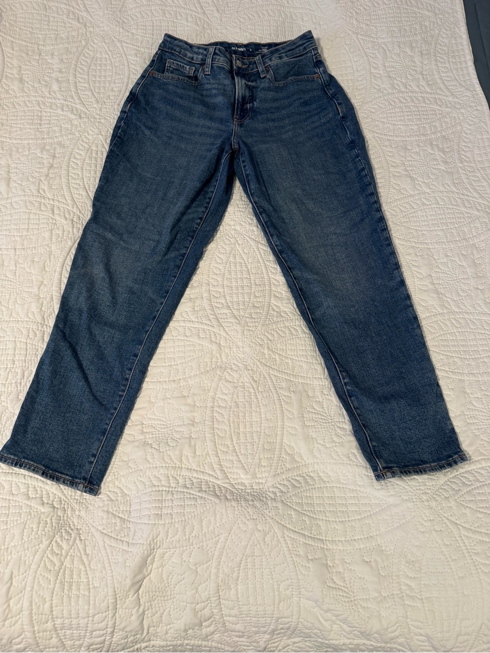 Old Navy Dark Blue Women's Straight-Leg Jeans